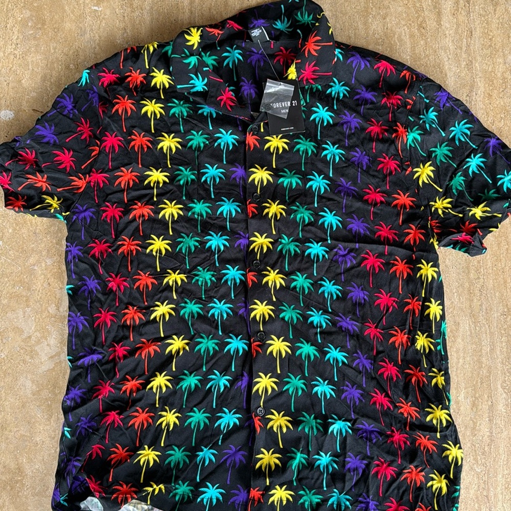 Men palm tree print shirt
